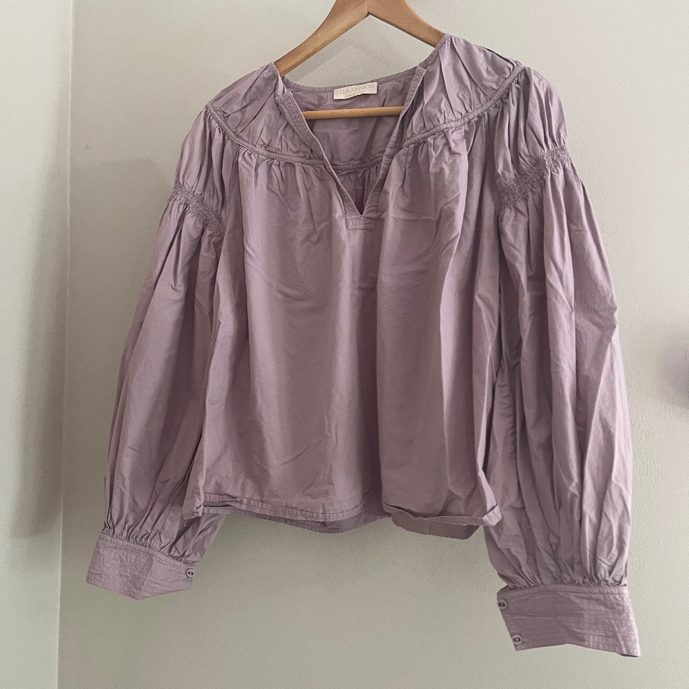 Ulla Johnson puff sleeve lavender blouse size 6